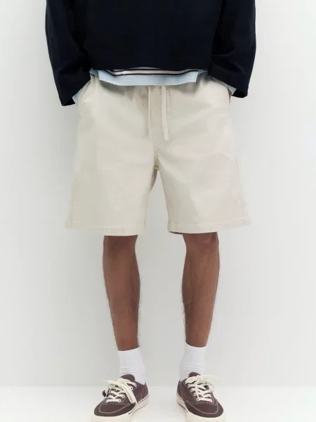 Pull&Bear Pantaloni alb