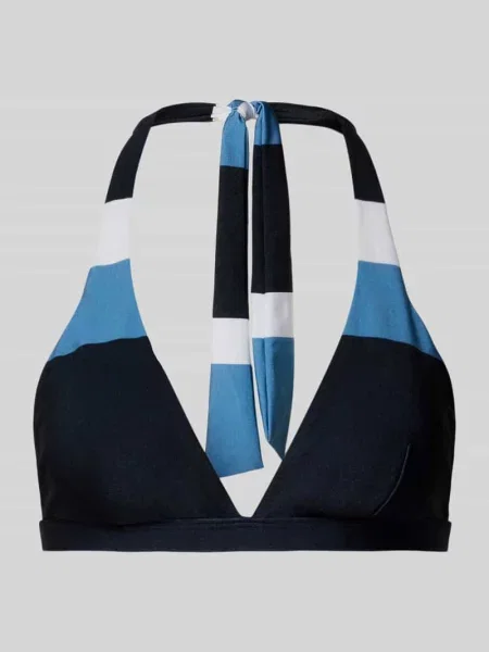 Góra od bikini z napisem z logo model „SUMMER STRIPES” Marc O'polo niebieskie