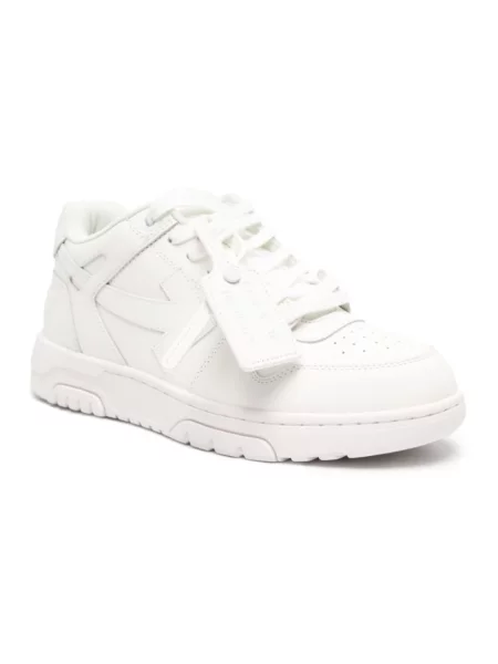 Sneakersy Off-white skórzane biznesowe białe