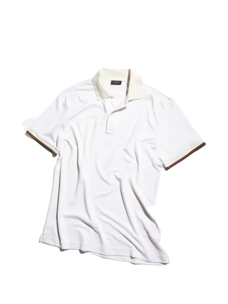 Tricou polo Gucci cu dungi alb