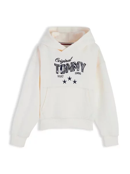 Tommy Hilfiger hanorac cu glugă pentru copii din alb