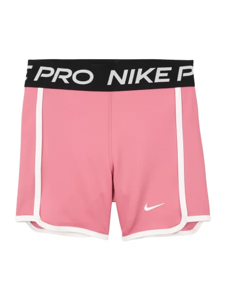 NIKE Pantaloni sport roz pitaya / negru alb