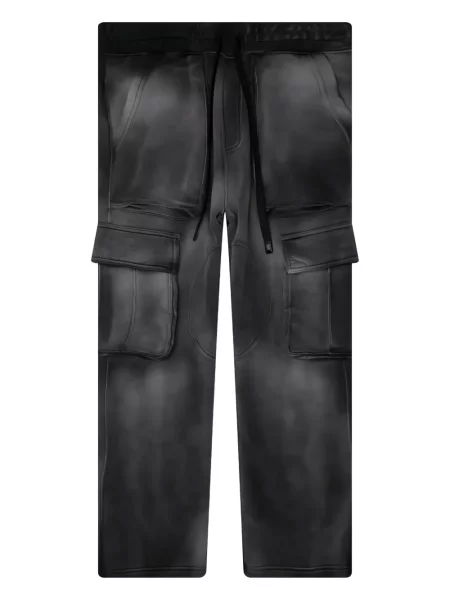 Pantaloni cargo Nahmias cu autograf negru