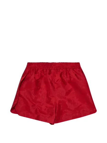 Pantaloni scurți Simone Rocha cu model floral din jacard roșu