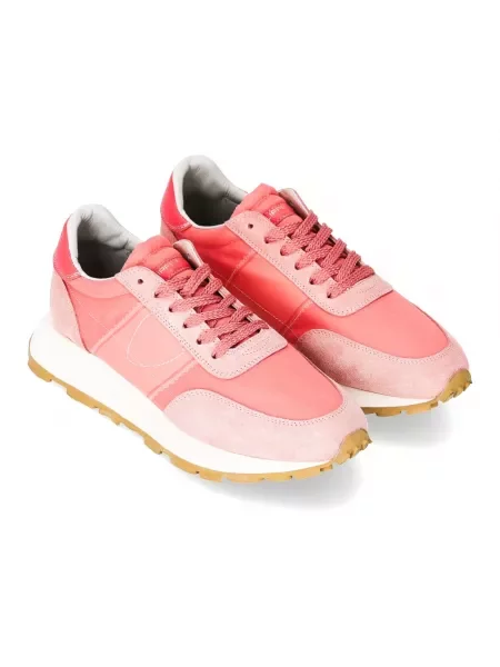Buty do biegania Philippe Model zamszowe do biegania różowe