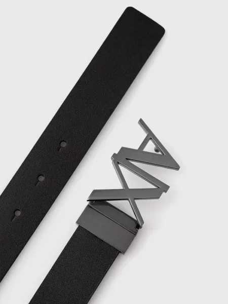 Двосторонній шкіряний ремінь Armani Exchange чорний