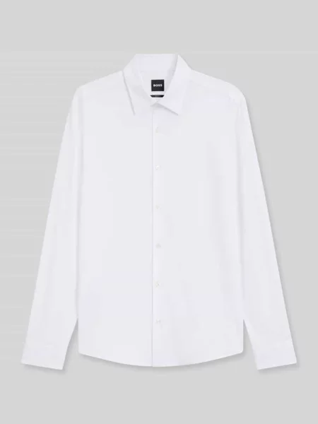 Koszula biznesowa w kroju slim fit z kołnierzykiem kent model ROAN' Boss biała