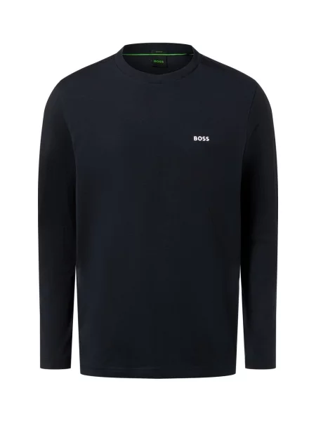 Boss Green longsleeve gładki niebieski