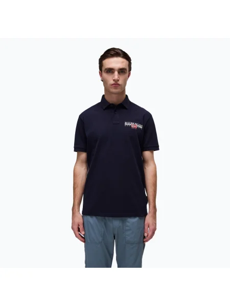 Tricou polo pentru bărbați Napapijri E-Aylmer blu marine