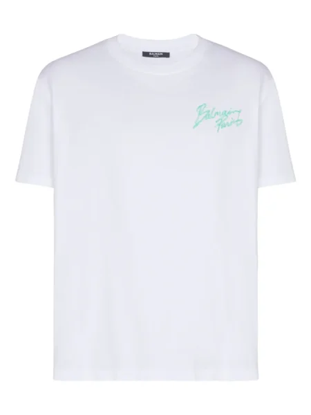 Tricou Balmain cu imagine alb