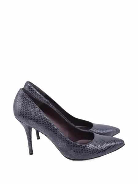 Pantofi cu toc Stuart Weitzman cu model piele de șarpe albastru