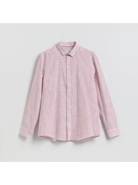 Reserved Pruhovaná košile regular fit červená