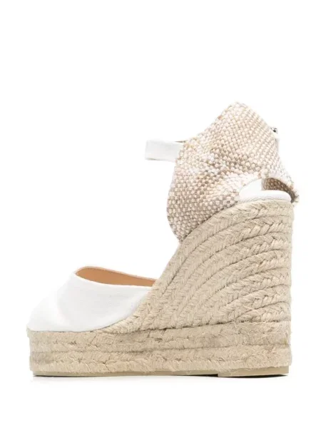 Espadrile Castaner cu pană alb