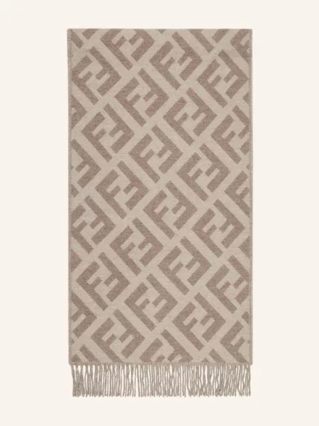 Fendi Kaszmirowy Szal beige