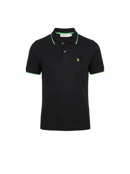 Koszulka polo U.s Polo Assn. z krótkim rękawem czarna