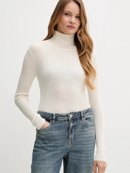 Вовняний светр Saint Barth легкий гольф бежевий