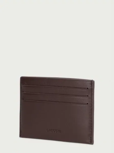 Lacoste etui za kartice usnjeni rjava
