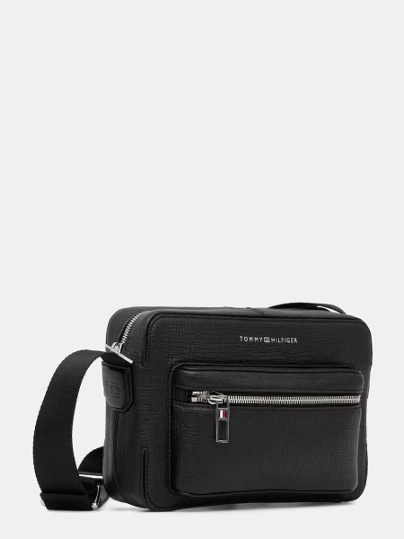 Tommy Hilfiger borsetă de piele negru