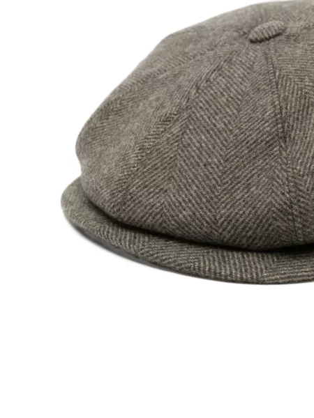 Șapcă Tagliatore cu model herringbone verde
