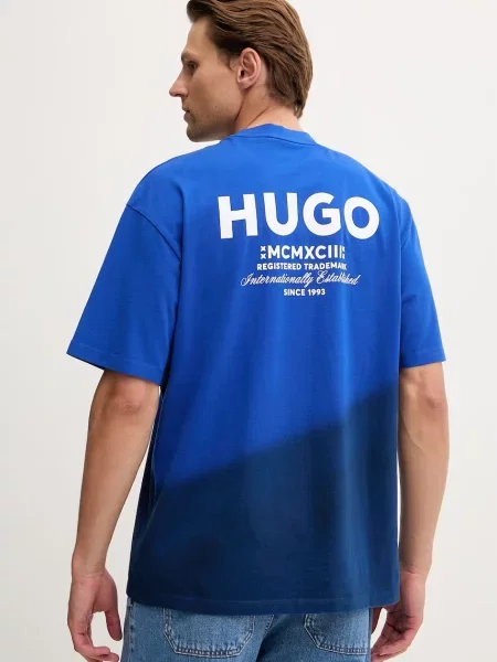 HUGO Blue tricou pentru bărbați din Nalono_F albastru