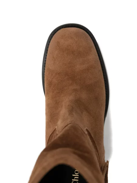 Botine Chloé biker maro