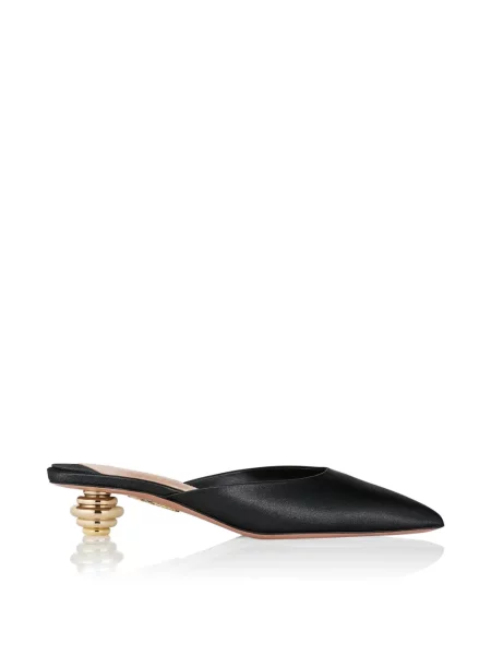 Papuci tip mules Aquazzura negru