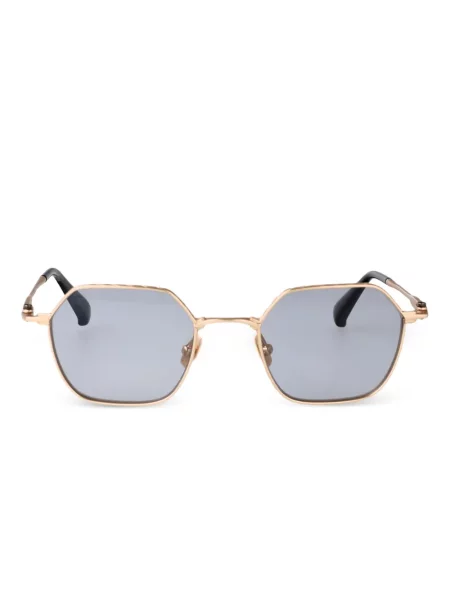 Ochelari de soare Yohji Yamamoto cu imprimeu geometric galben