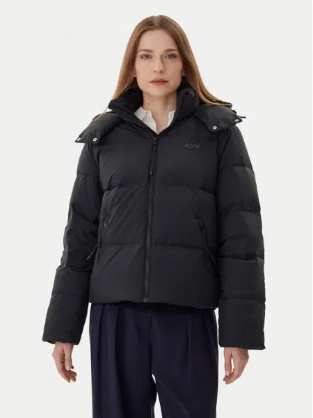 Lacoste Geacă din puf negru