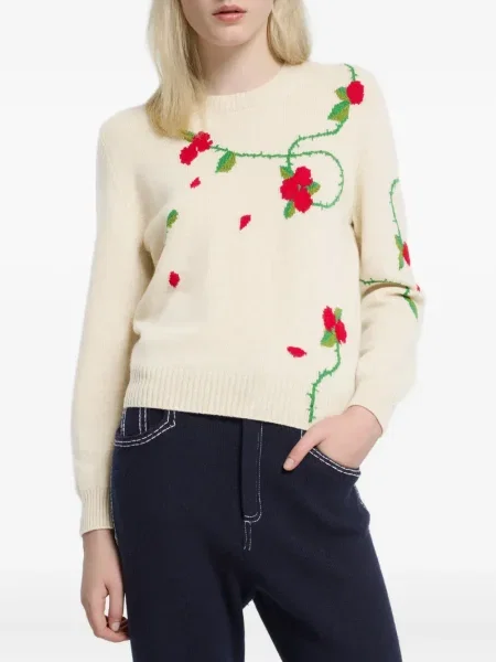 Pulover Barrie din cașmir cu model floral
