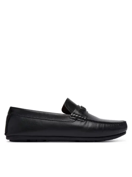 Tommy Hilfiger Mocasini Flag Lth Hardware Driver negru