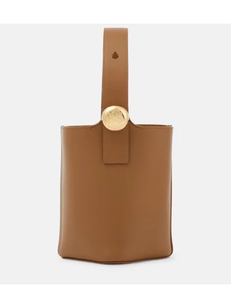 Bőr bucket táska Loewe barna
