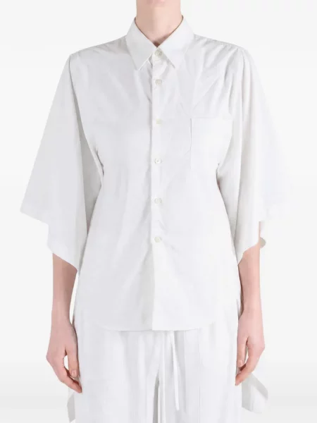 Gėlėta asimetriška marškiniai Comme Des Garçons balta