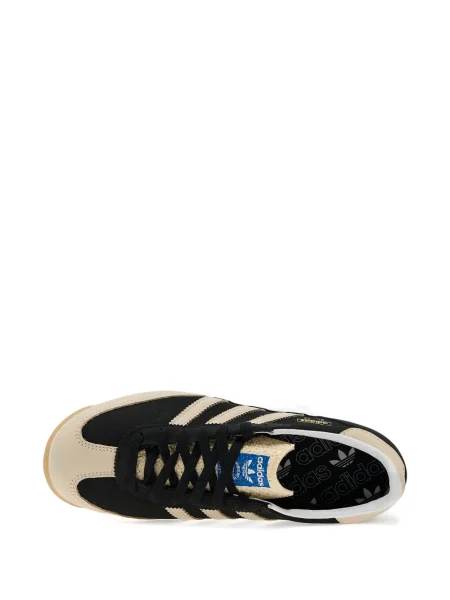Pantaloni Adidas Campus cu șireturi cu dungi din dantelă roșu