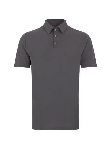 Tricou polo Slowear scurt gri