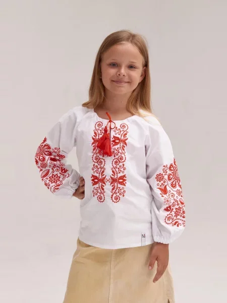 Детская рубашка Merezhka белая