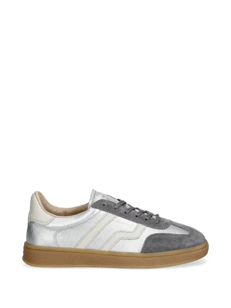 Sneakerși Gant din piele de căprioară argintiu