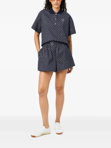 Pantaloni scurți Lacoste cu imagine albastru