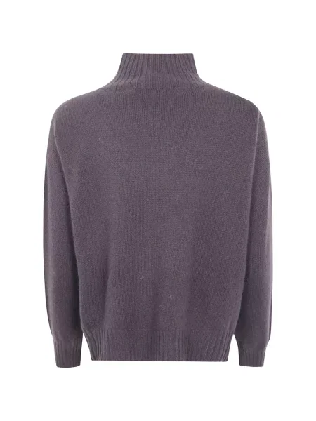 Pulover D.exterior din cașmir violet