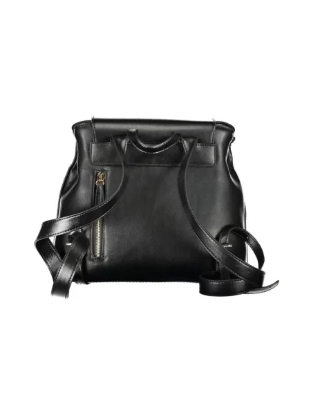 Lniany plecak Valentino By Mario Valentino czarny