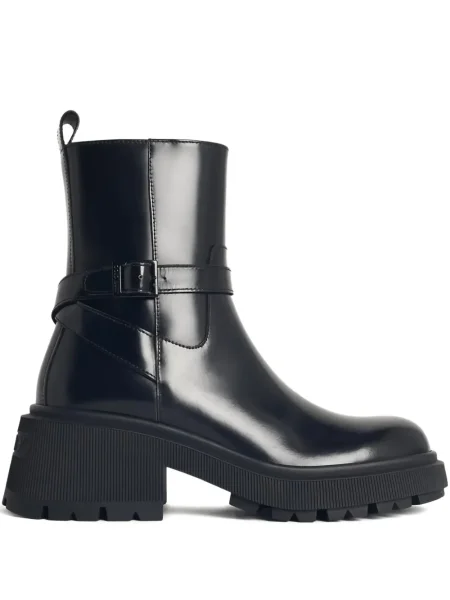 Cizme scurte Jimmy Choo cu cataramă negru