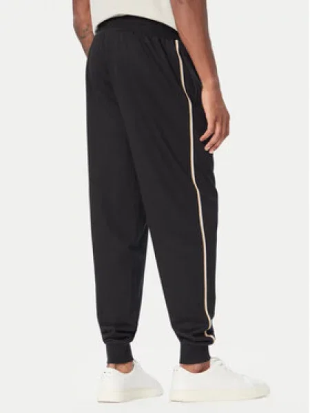 BOSS loungwear hlače za muškarce od pamuka Iconic Pants crna