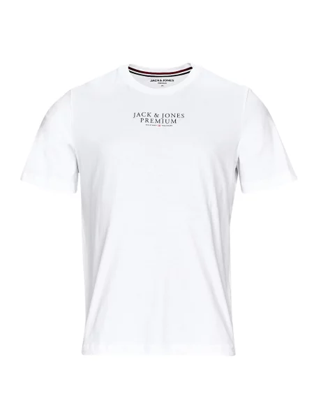 Tricou Jack & Jones cu decolteu rotund alb