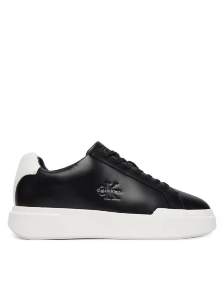 Calvin Klein Laisvalaikio batai Chunky Cupsole Laceup Lth Juoda balta