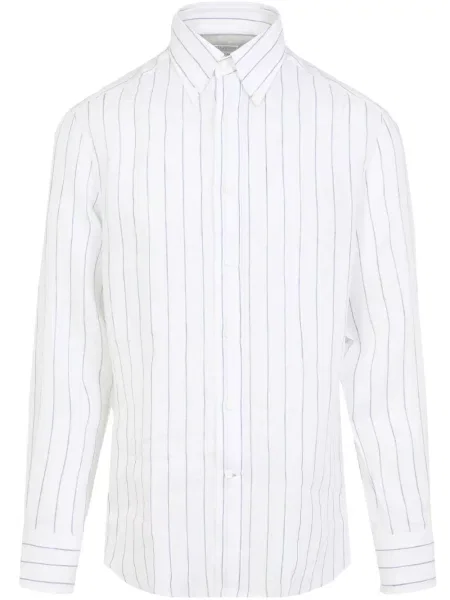 Pruhovaná košile Brunello Cucinelli bílá