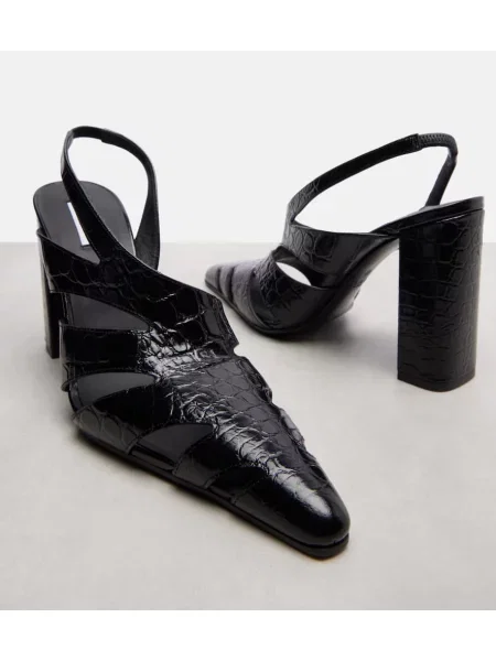 Pantofi cu toc Alaïa din piele slingback negru
