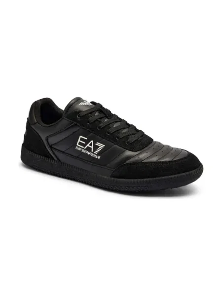 De piele sneakers negru