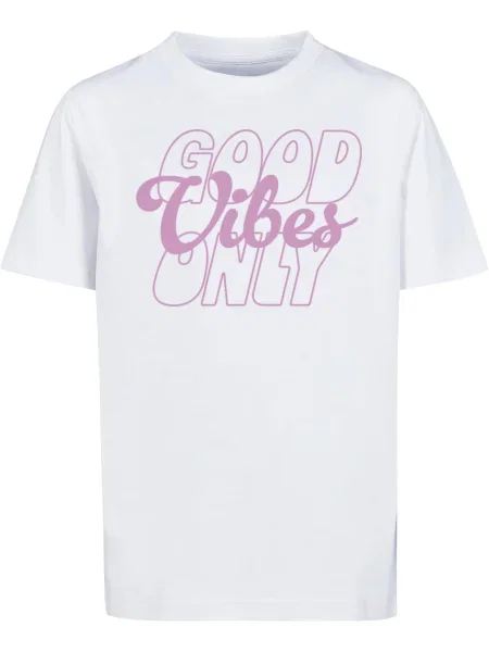 Mister Tee Tricou Good Vibes Only roz eozină alb