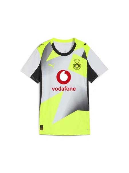PUMA Replika koszulki wyjazdowej Borussia Dortmund Sport Silver Mist/Żółty Alert XXS żółta