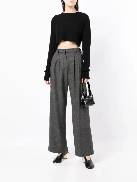 Kašmyro megztinis Cashmere In Love apkarpytas juoda