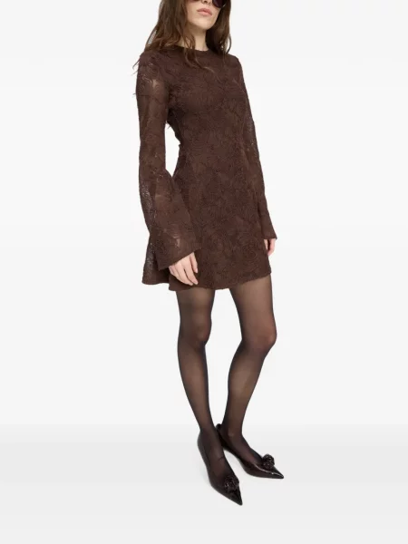 Rochie mini Rotate Birger Christensen plasă maro
